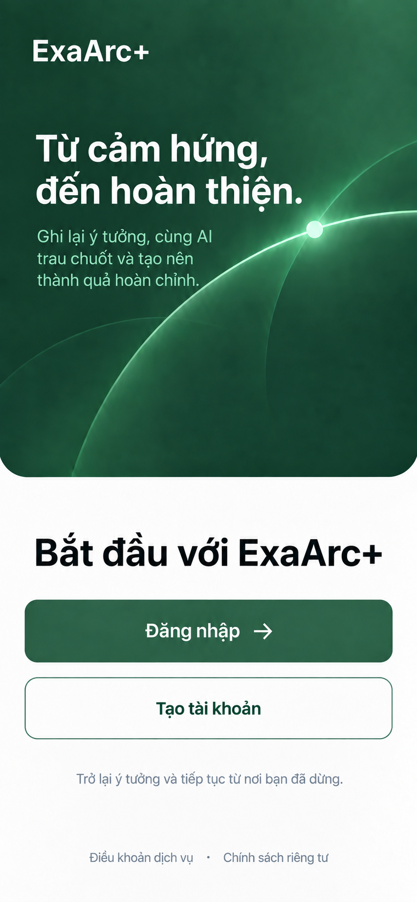 Từ cảm hứng đến hoàn thiện · Đăng nhập